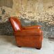 Lot de 4 fauteuils club, Cognac