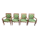 Serie de 4 fauteuils de style empire a crosse