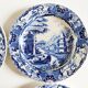 Calais earthenware 4 pagoda plates