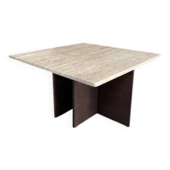 Travertine coffee table