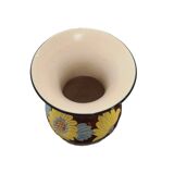 Large Vintage Vase With Sunflowers, 1950/70s