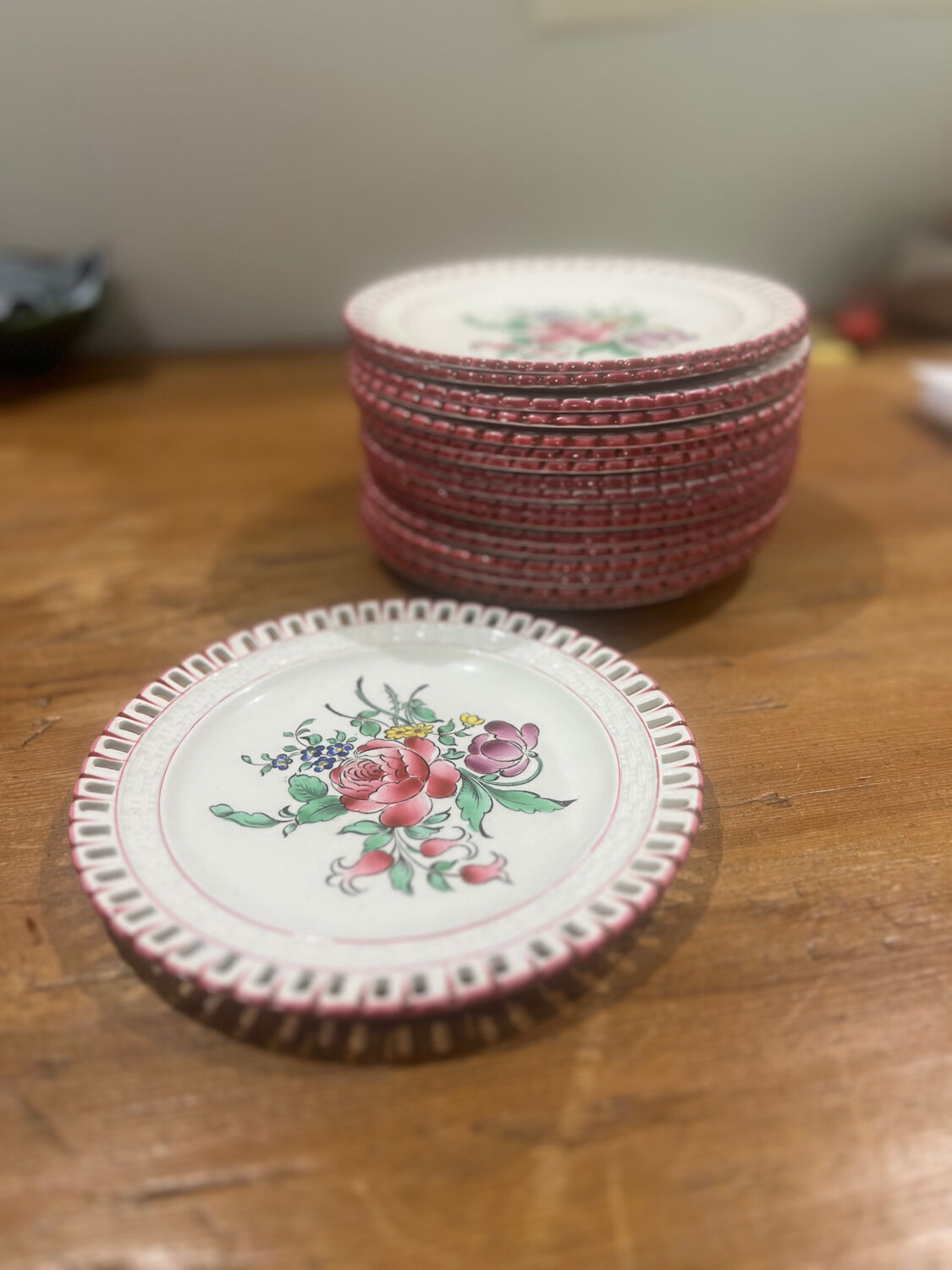 Lot 18 Dessert plates Luneville Réverbère