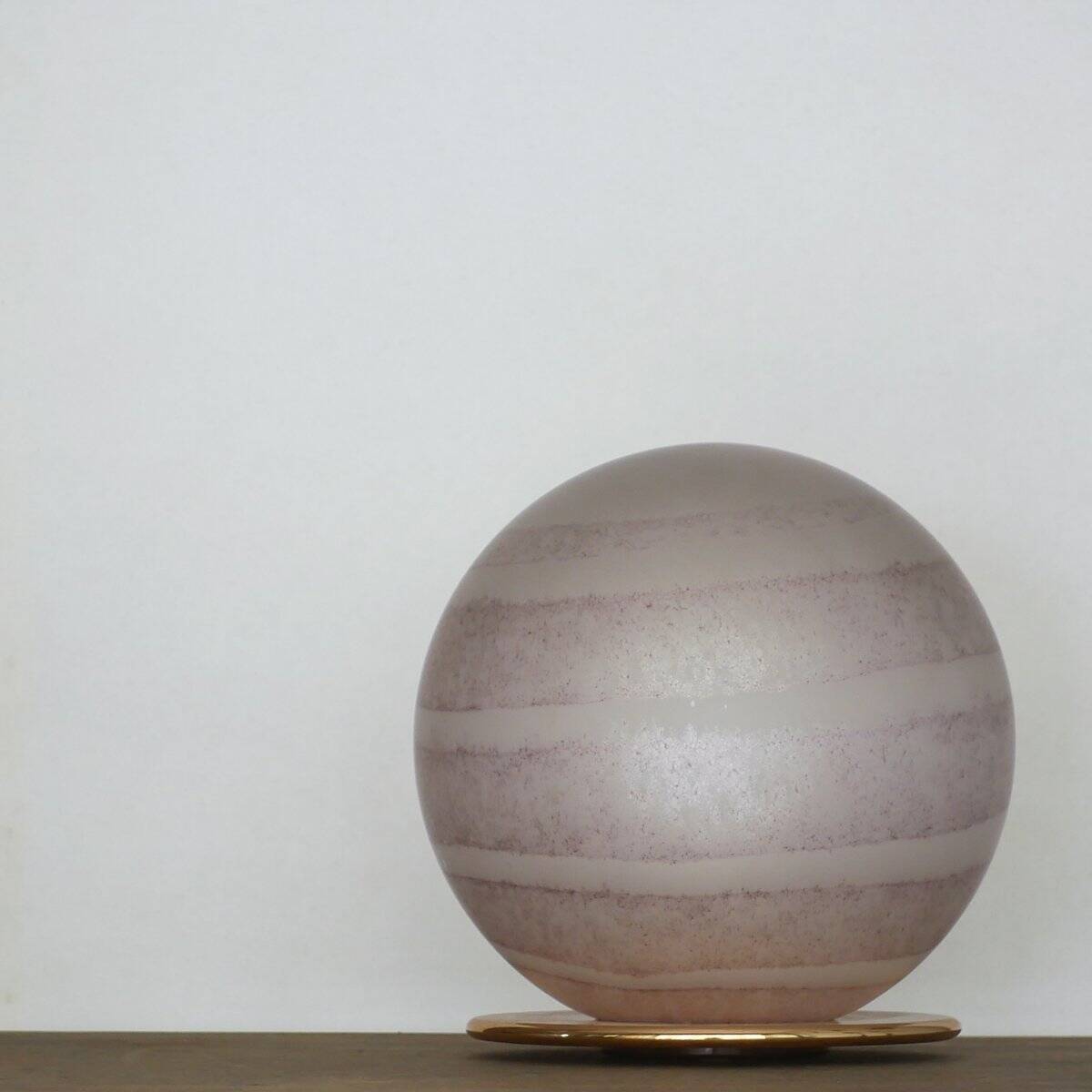 Grande lampe de table en verre de Murano satiné et corrodé Swirl de VeArt, années 80.