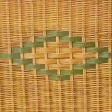 140cm headboard in vintage rattan