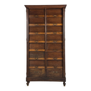 Cabinet d'archive ancien avec portes à rouleau