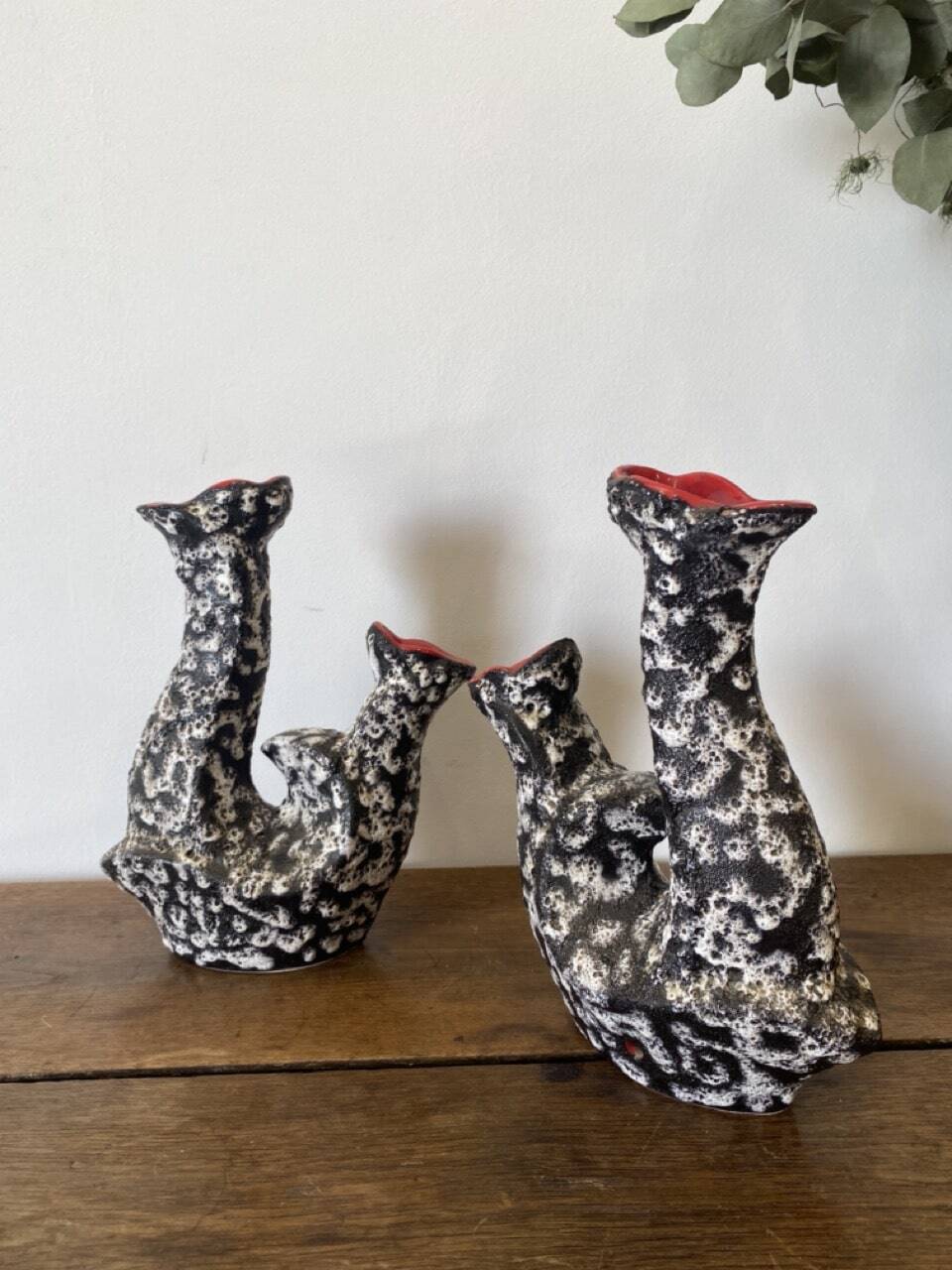 Paire de vases Vallauris, modèle A84, FAT LAVA
