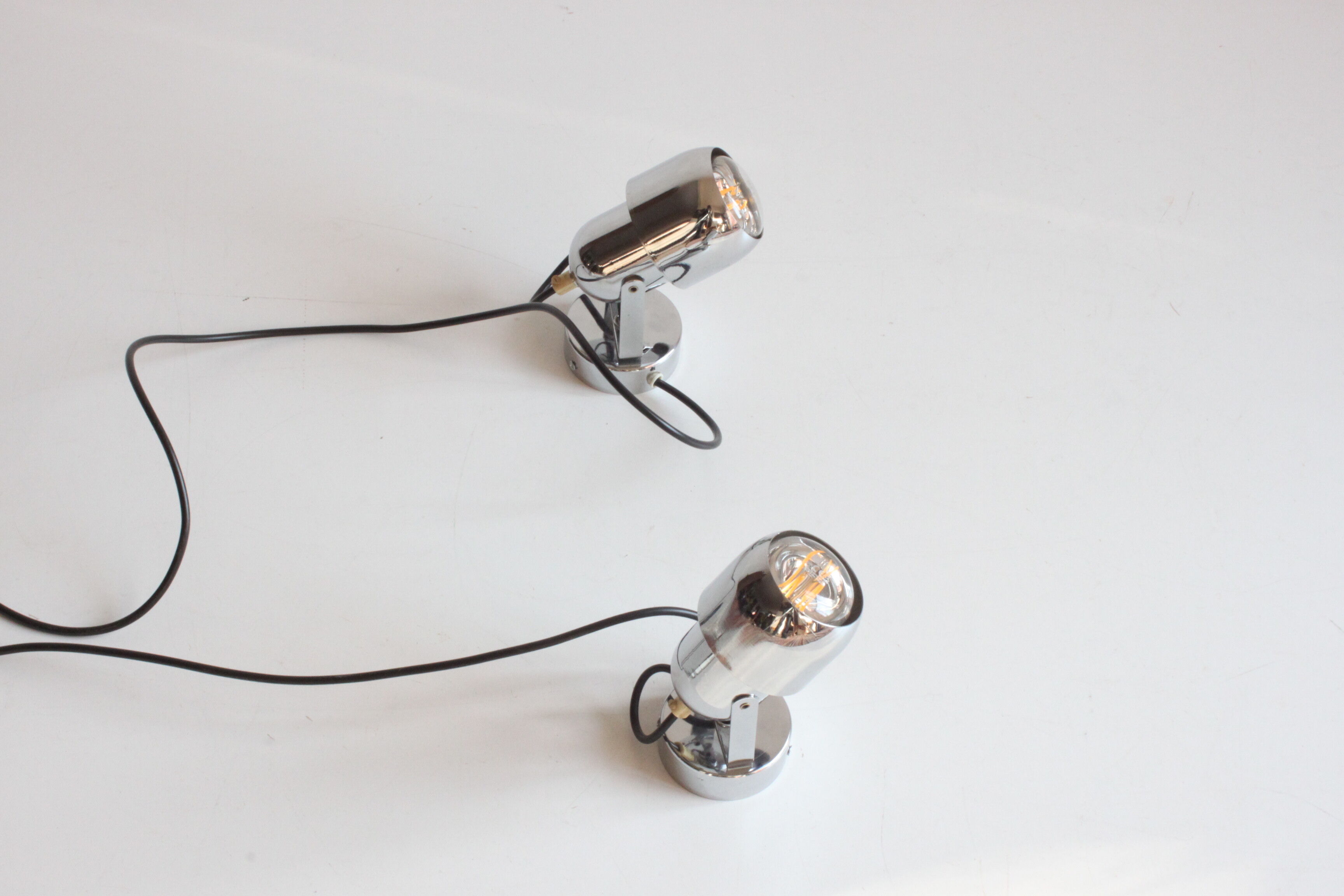 Space age chrome spotlights by Massive Belgium 1960s 70s