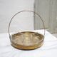 Vintage aperitif serving tray in brass and glass