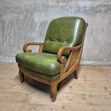 Mid-century lounge armchair, cane sides, 1960s