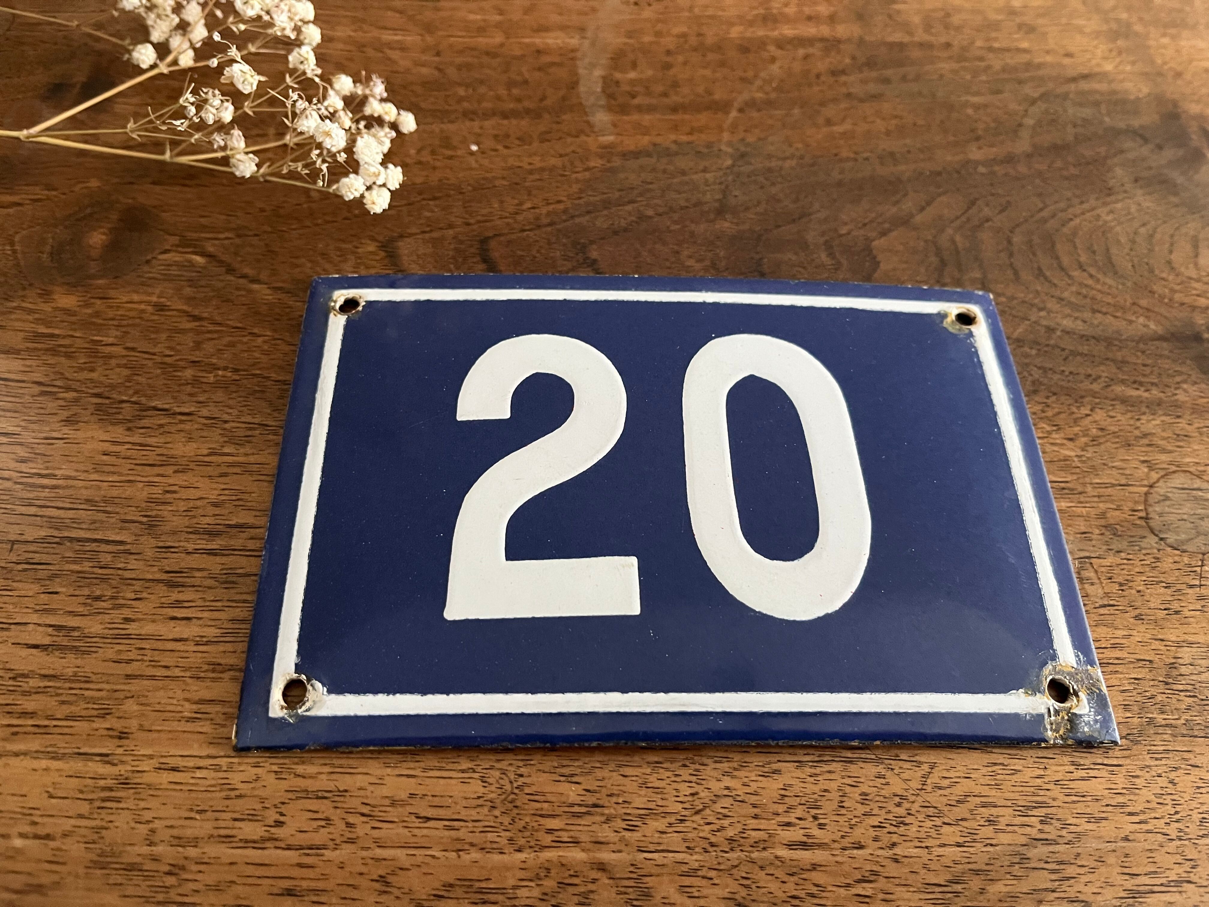 Enamelled plaque number 20