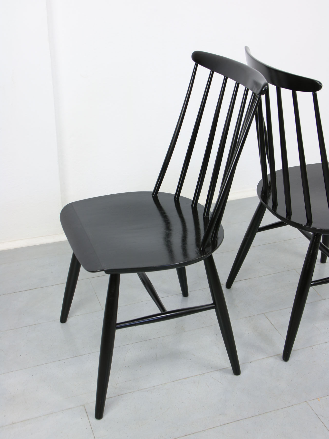 Pair of Black Fanet chair by Ilmari Tapiovaara, 1960s
