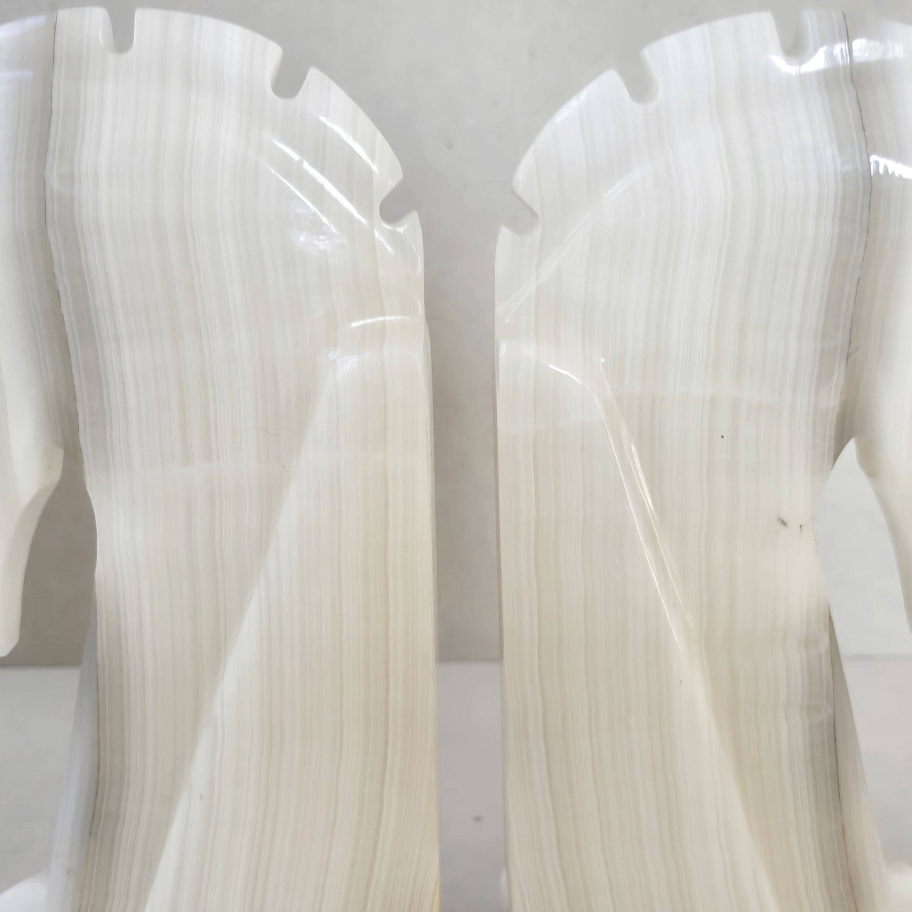 Pair of vintage 1970s onyx bookends