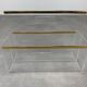 Plexiglass and brass magazine rack from the 70s in Hollywood Regency style.