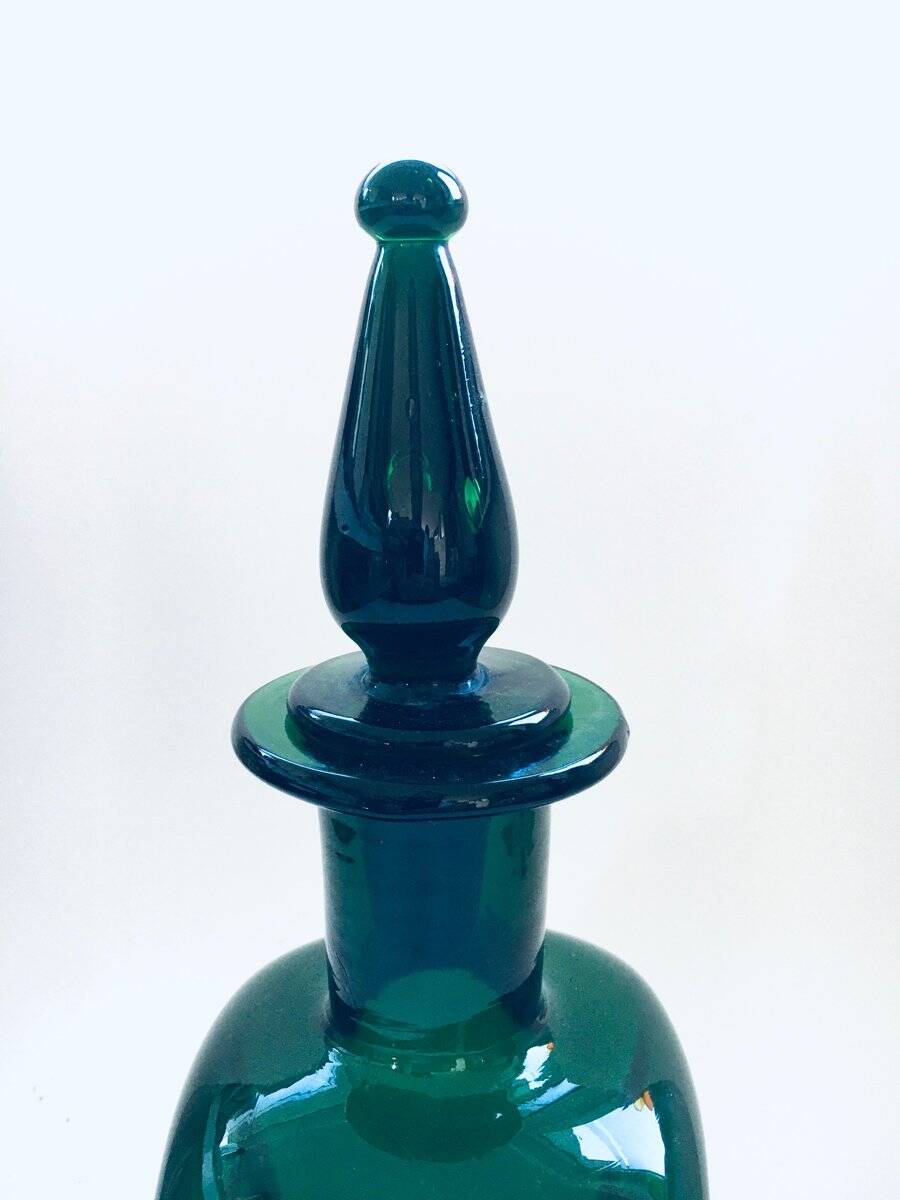 Vintage French Art Glass Decanter Bottle, 1950s