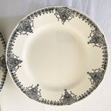 Flat ironstone plates bft 19th century