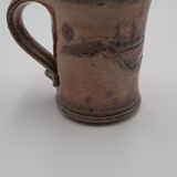 Glazed stoneware pitcher