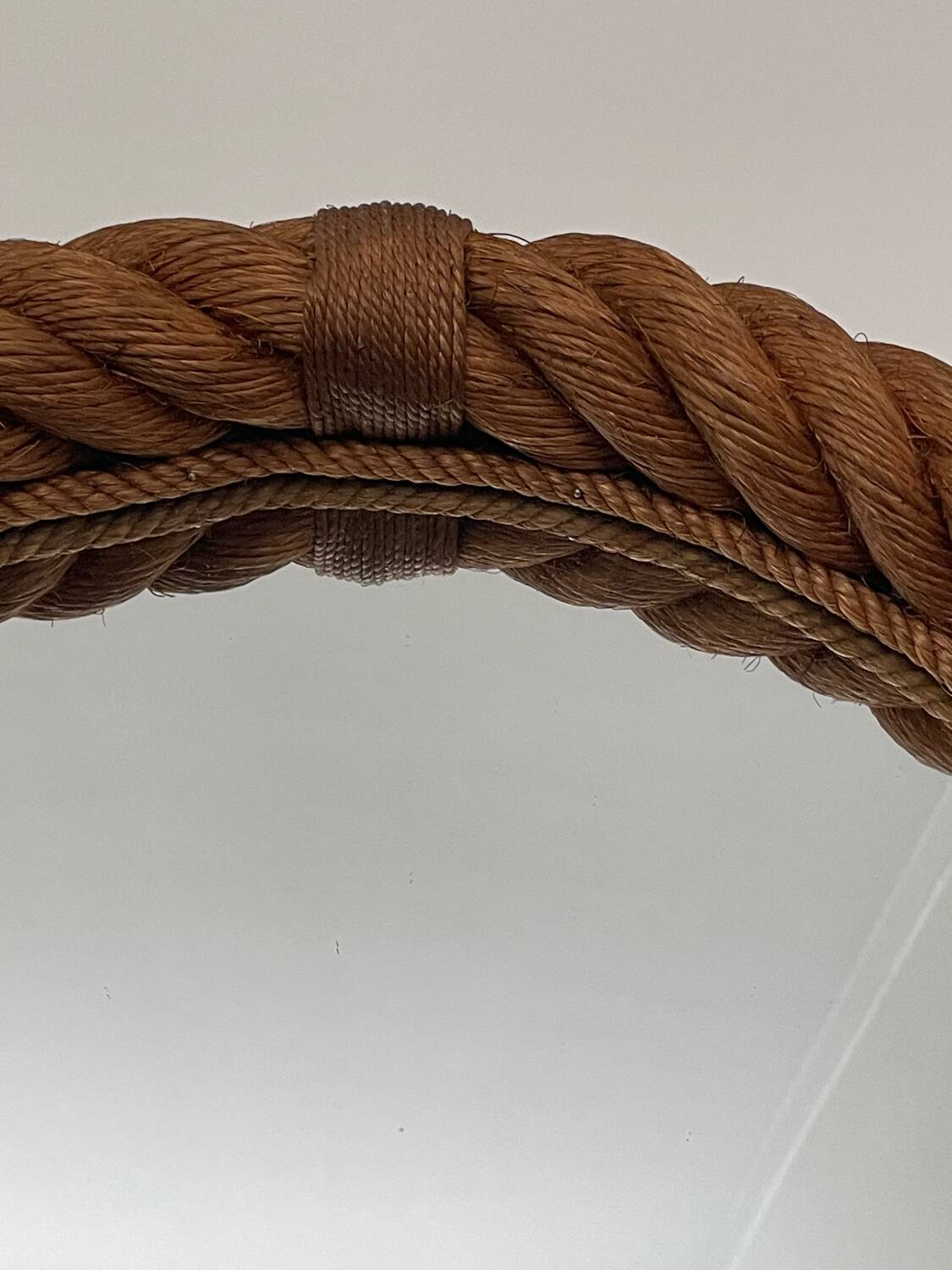 Vintage rope mirror french 1970s