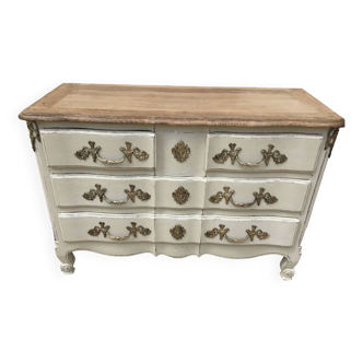 Revamped Louis XV style oak chest of drawers