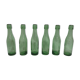Set of 6 vintage glass soda bottles