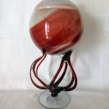 Globe vase with Murano glass lid