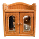 Small vintage rattan wall cabinet