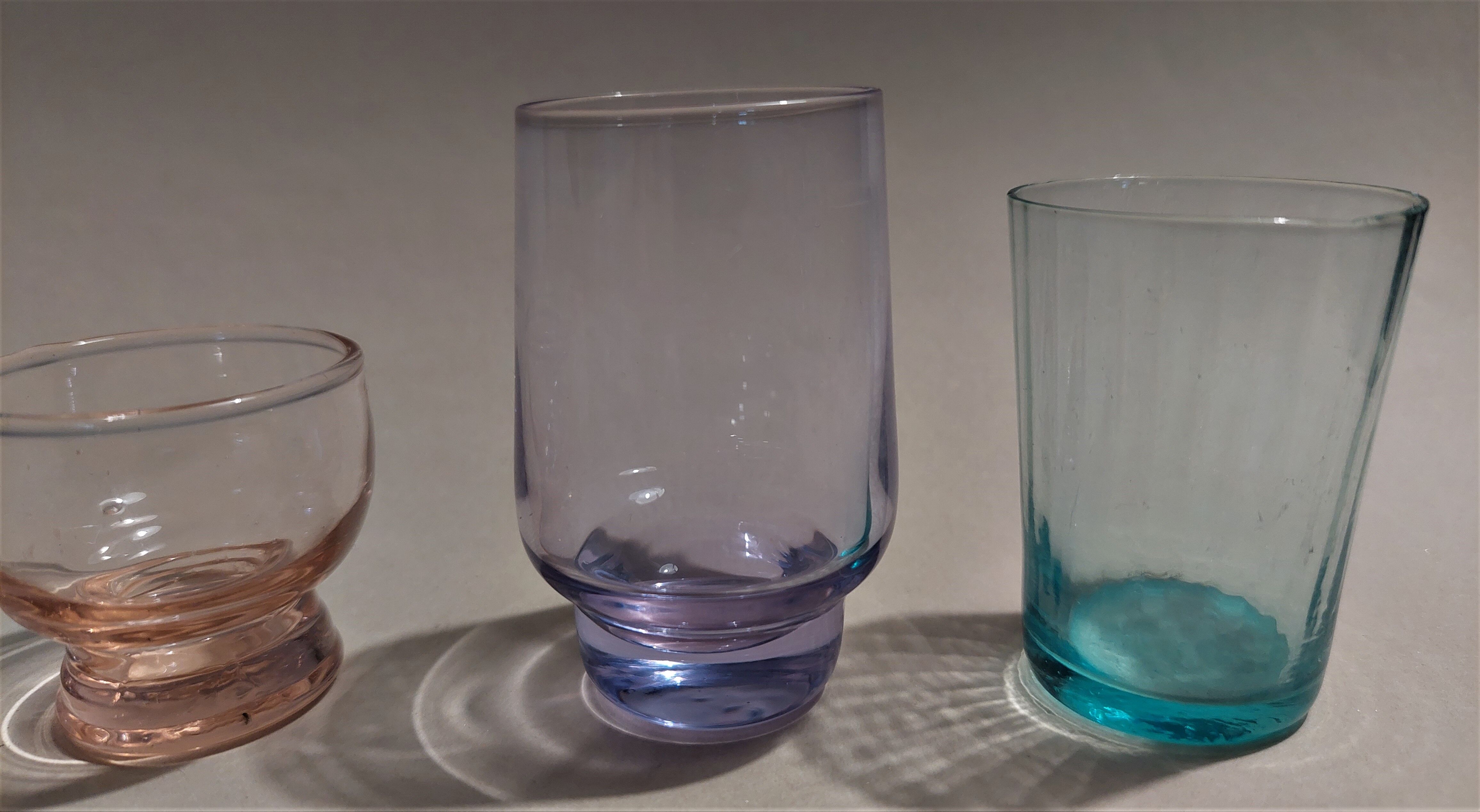 Vintage shooter shot glasses series of six assorted colors