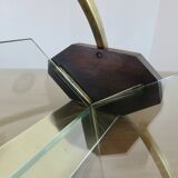 Rosewood, brass and glass centerpiece, art deco, 1930s-40s