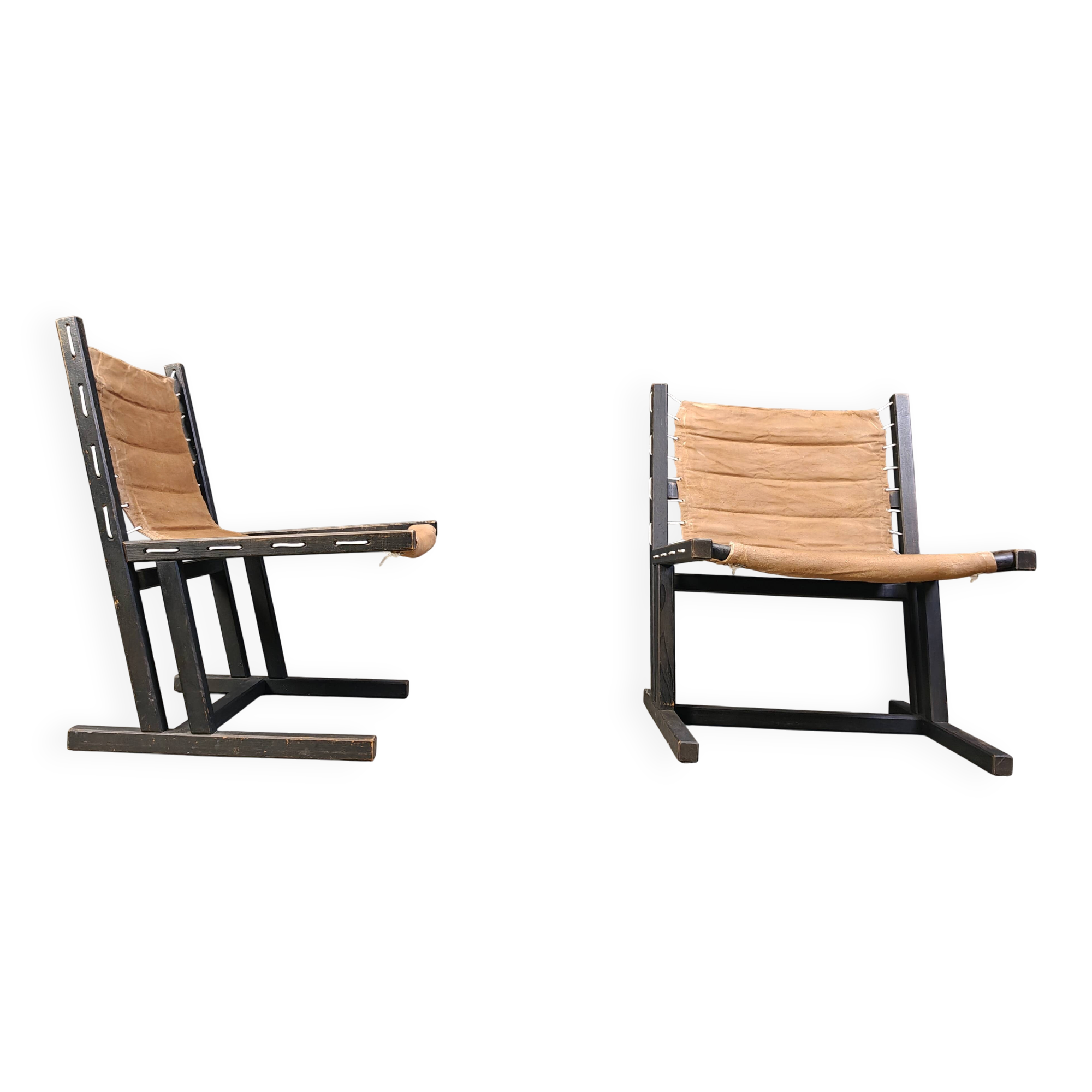Pair of safari chairs by Casala, 1970s