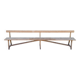 Old wooden church bench with backrest - 3 metres -