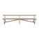 Old wooden church bench with backrest - 3 metres -