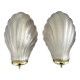 Pair of shell appliques or glass paste shells