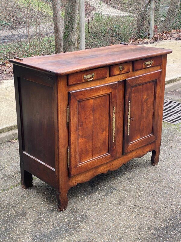 Buffet Louis XV en bois massif du 18ème 120cm