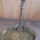 Old bronze fireplace servant decor medallion shovel clamp brooms