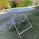 Round folding metal table – circa 1950