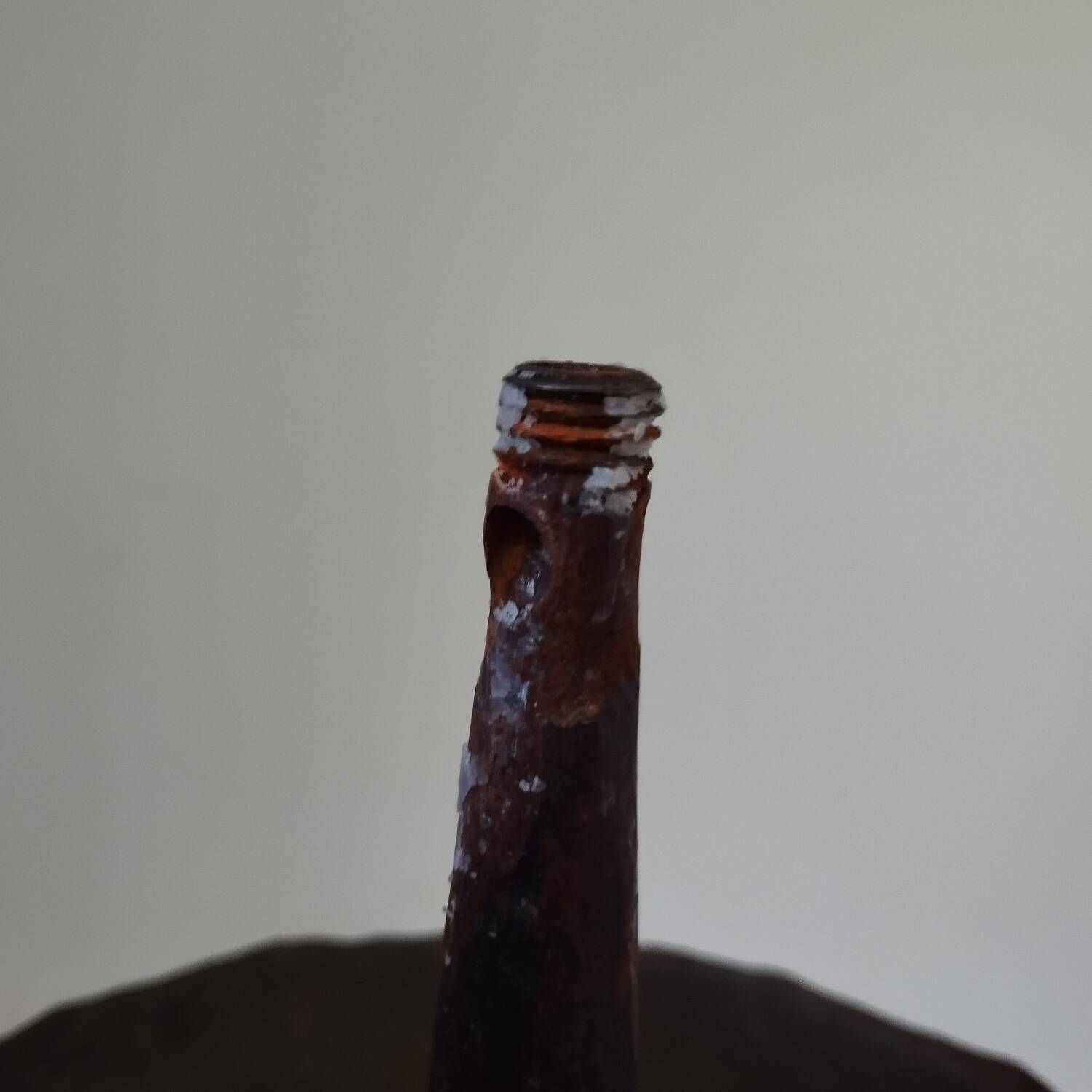 Wrought iron candle stick, 17th century