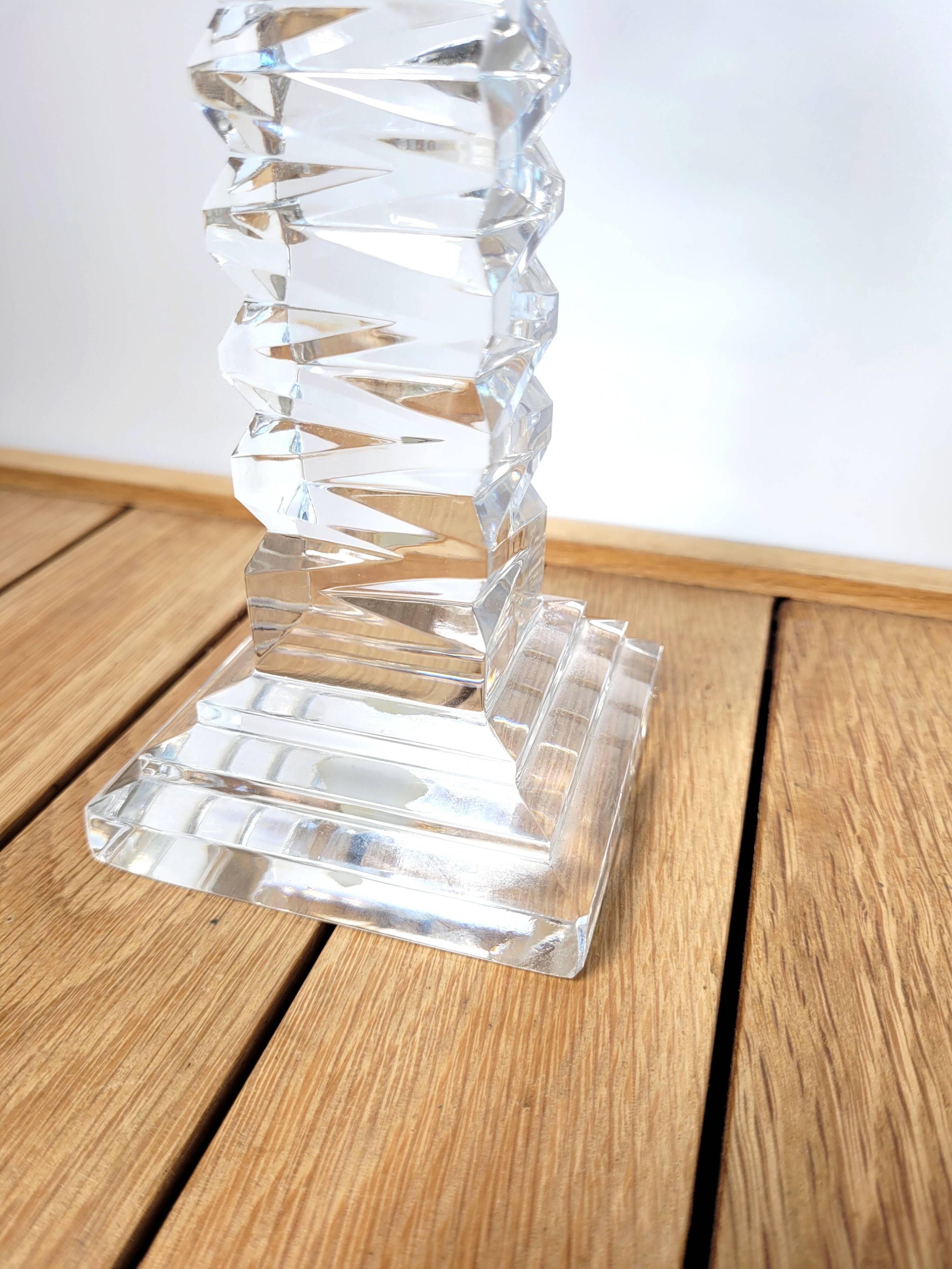 Bohemian crystal candle holder