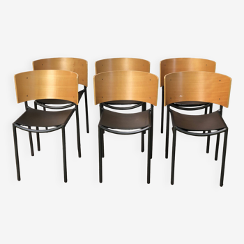 Lila hunter, XO, Philippe Starck (set of 6)