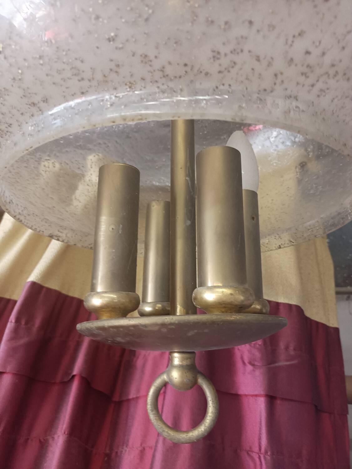 Vintage chandelier in granite glass