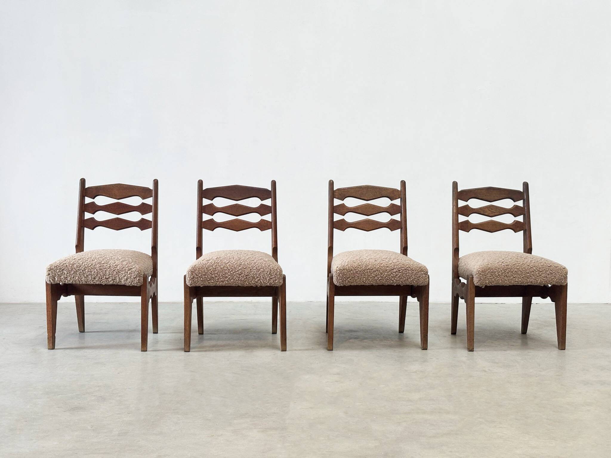 Set of four dining chairs by Guillerme & Chambron