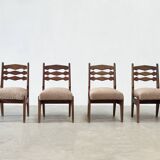 Set of four dining chairs by Guillerme & Chambron