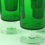 7 bottle green walking glasses - Cavalier Luminarc France 70