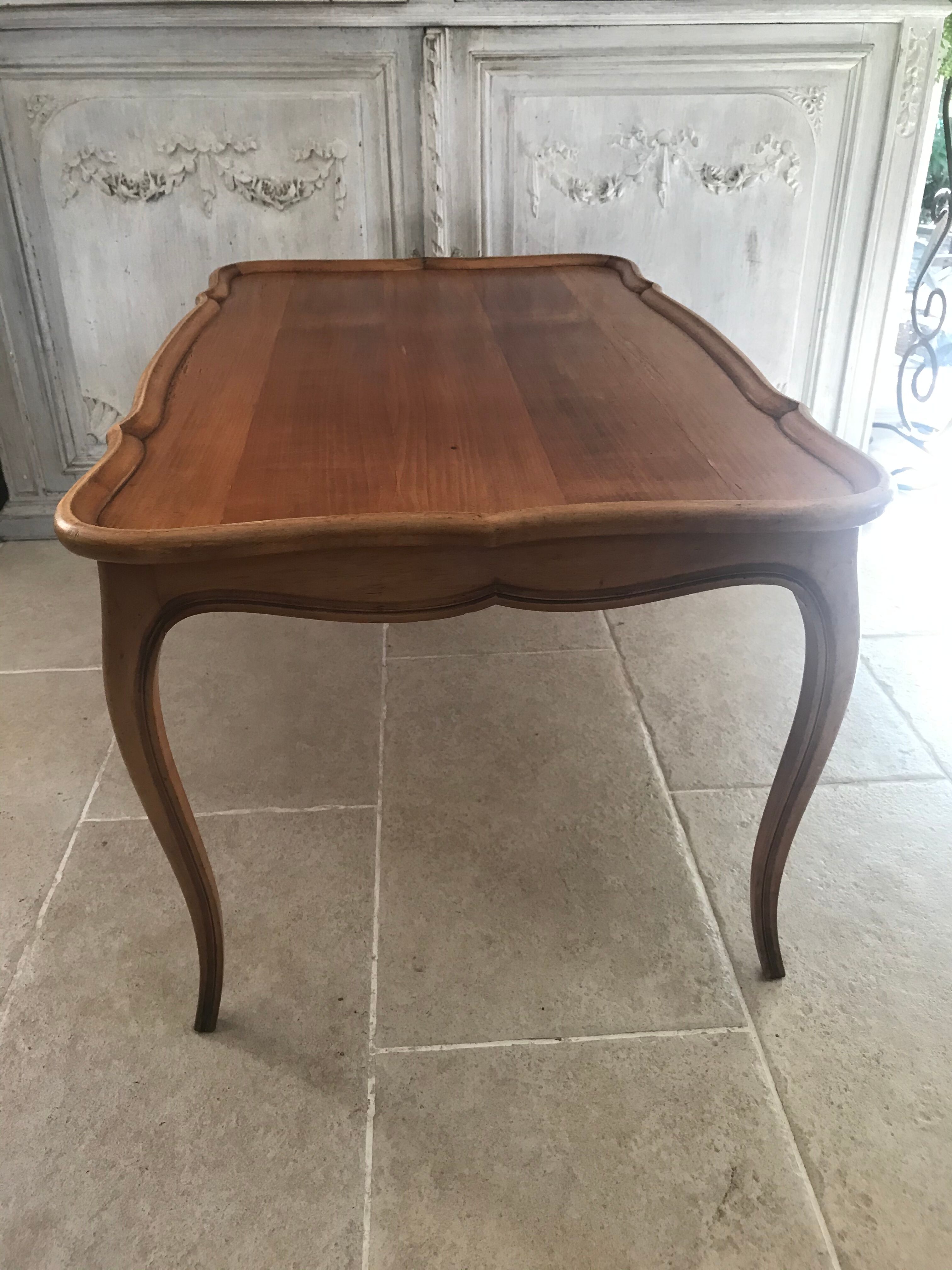 Louis X-style wooden coffee table