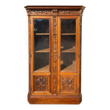 Renaissance Style Walnut Bookcase or Display Cabinet