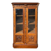 Renaissance Style Walnut Bookcase or Display Cabinet
