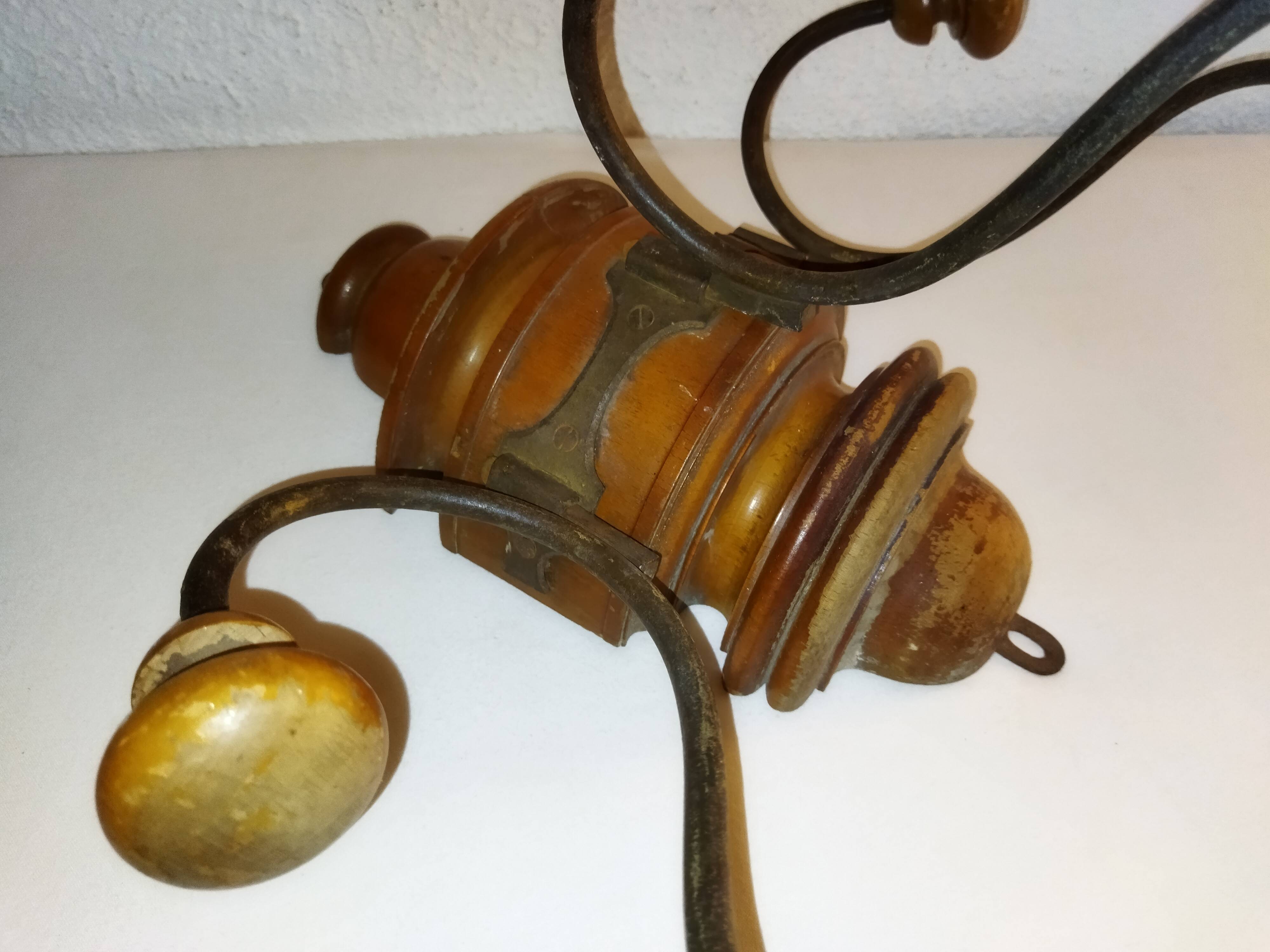 Old bistro wall coat rack