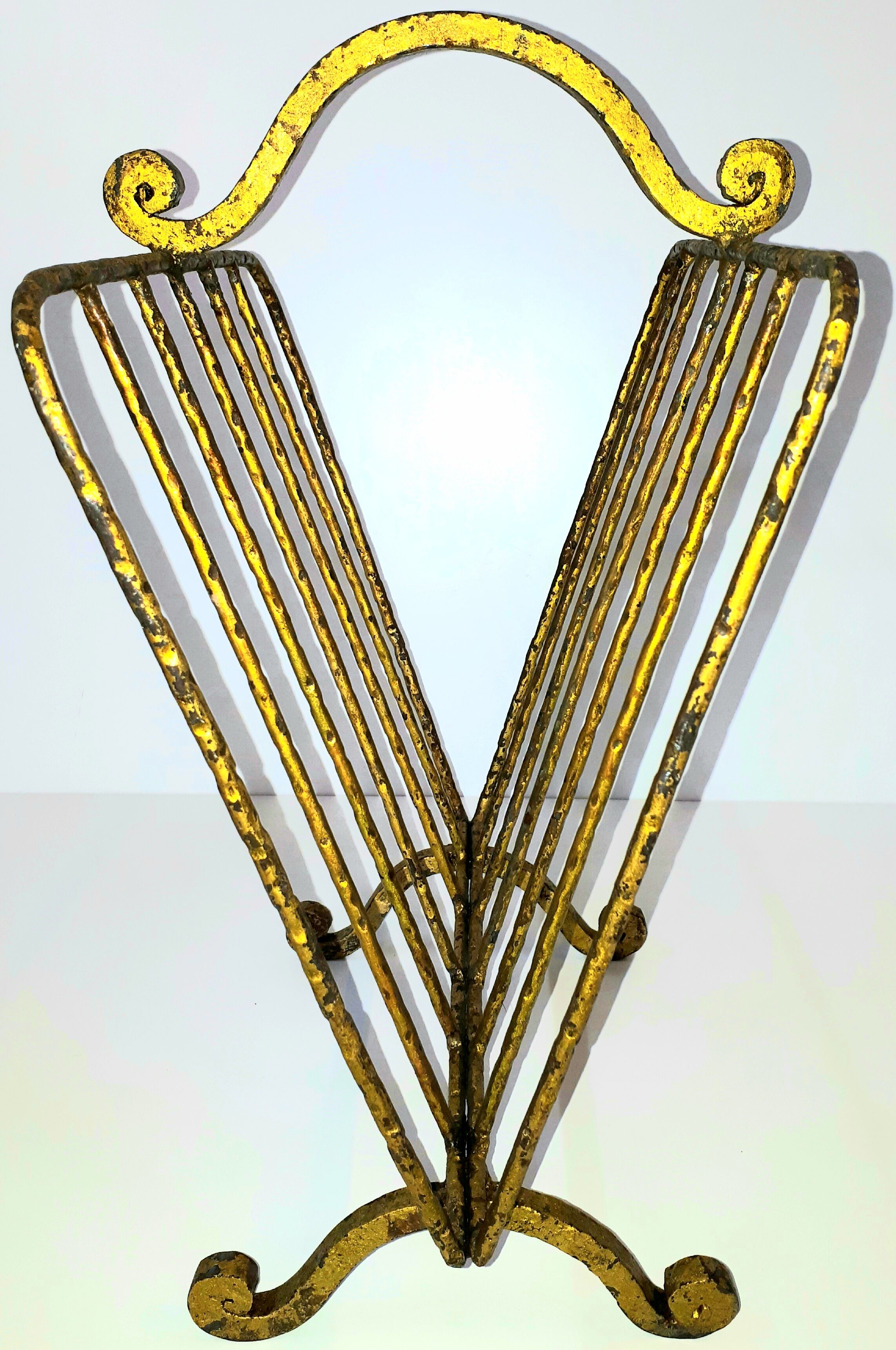 Golden metal magazine door