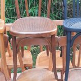 Lot of ten mismatched bistro chairs