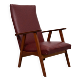 Teak High Back Lounge Chair 1960s Holland