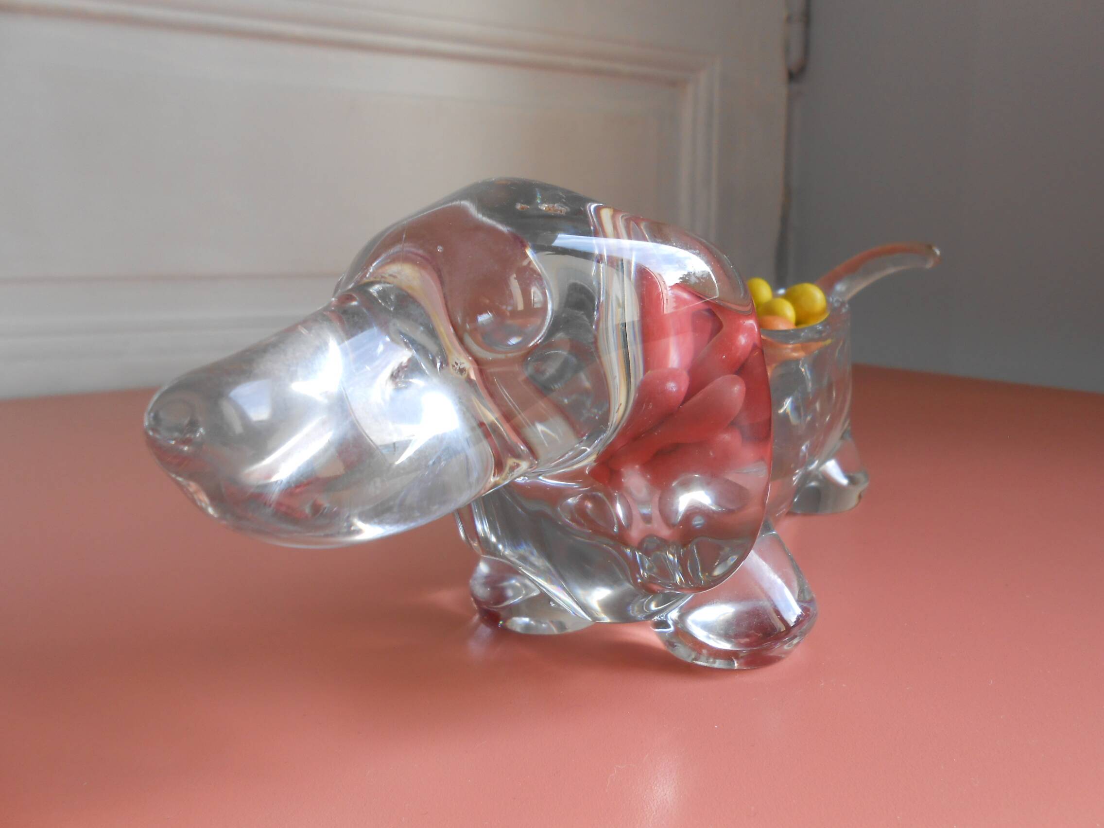 Dachshund crystal pocket tray Art Vannes
