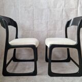 4 Baumann sled chairs